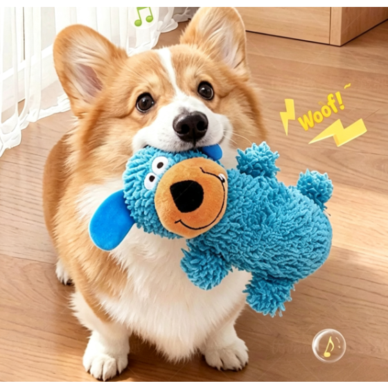 Squeaky Plush Dog Chew Toy for Small Dogs & Puppies