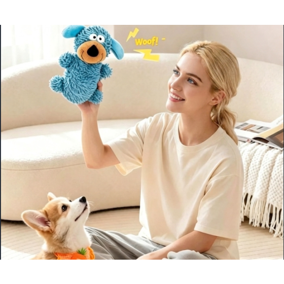 Squeaky Plush Dog Chew Toy for Small Dogs & Puppies